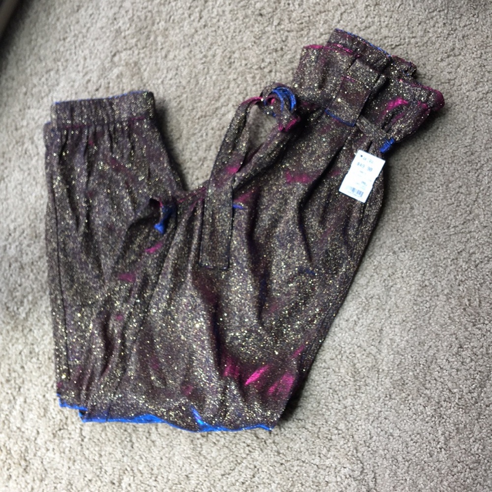 High waisted, tie waist Pants